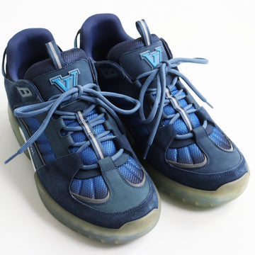 LOUIS VUITTON Low cut sneakers Part: Suede, Part: Nubuck blue Abbey line mens 7 Used