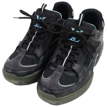 LOUIS VUITTON Low cut sneakers 1A9J6R Part: suede black Abbey line mens 6 Used