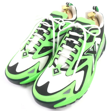 LOUIS VUITTON Low cut sneakers Part: suede Lime Black White Tatic Line mens 8 Used