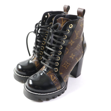 LOUIS VUITTON short boots Main: Leather Brown black Star Trail Line Women 35 Used
