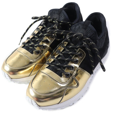 LOUIS VUITTON Low cut sneakers Main: Leather, Main: Suede Black gold Runaway line mens 5 Used