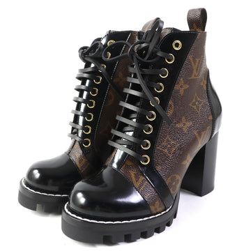 LOUIS VUITTON Ankle boots Part: Leather Black brown Star trail line Women 34 Used