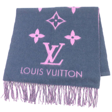 LOUIS VUITTON Scarf M70463 Main: 100% cashmere Pink navy Escalp Reykjavik Women Used