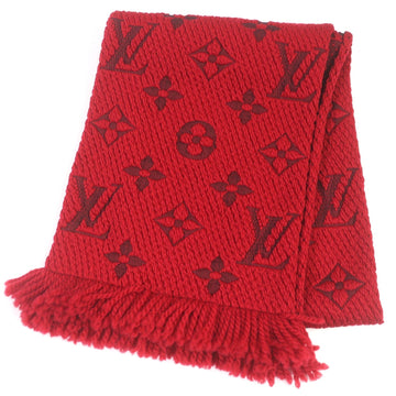LOUIS VUITTON Scarf M72432 wool Ruby Esharp Logomania
