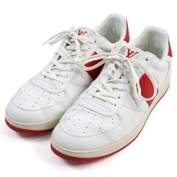 LOUIS VUITTON sneakers 1A5YOL Main: Leather White red Rivoli Line mens 8.5 Used