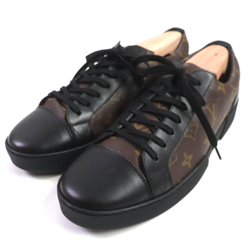 LOUIS VUITTON sneakers Part: Leather, Monogram canvas Black brown match up line mens 6.5 Used