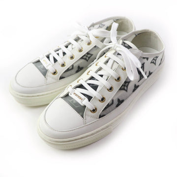 LOUIS VUITTON Low cut sneakers canvas White black Stellar line 37
