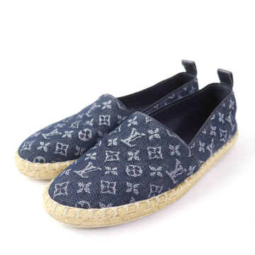 LOUIS VUITTON Slip-on Monogram denim Indigo 36