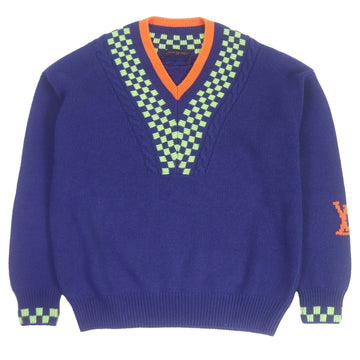 LOUIS VUITTON sweater wool blue L