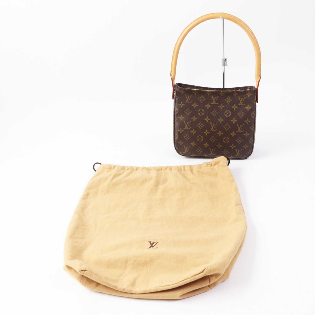 LOUIS VUITTON Shoulder Bag M51146 Monogram canvas, tanned leather Brown Monogram LoopingMM