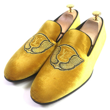 LOUIS VUITTON loafers Velor yellow Auteuil line 6