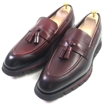 LOUIS VUITTON loafers leather Bordeaux Black Goncourt Line 7