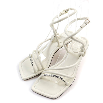 LOUIS VUITTON Sandals leather white 35