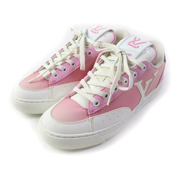 LOUIS VUITTON Low cut sneakers 1AA16X leather pink Charlie Line 37