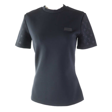 LOUIS VUITTON Short sleeve T-shirt 1AAB27 Outer material: 72% nylon, Outer material: 28% polyurethane, Other: 100% polyvinyl chloride black Embossed monogram sleeve T-shirt Women S Used
