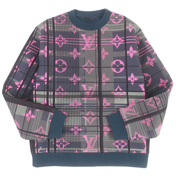 LOUIS VUITTON sweat Outer: 93% cotton, Outer: 7% polyester, Lining: 100% polyurethane Green type mens M Used