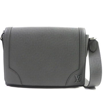 LOUIS VUITTON Shoulder Bag M30808 Taiga Leather gray Taiga new flap messenger