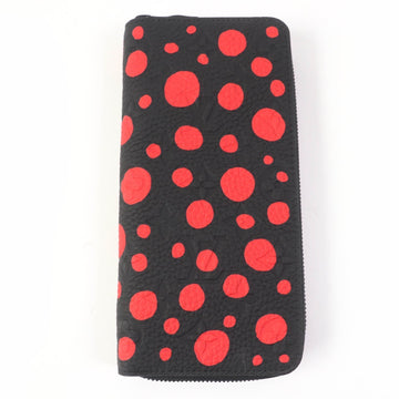 LOUIS VUITTON Long Wallet Purse M81904 Taurillon Clemence Monogram Black red