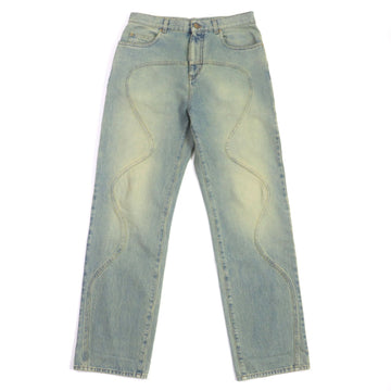 LOUIS VUITTON Denim pants Main: 100% cotton, Lining: 100% cotton, Leather part: Cowhide Blue type mens 30 Used