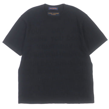 LOUIS VUITTON Short sleeve knit Main: 99% cotton, Main: 1% silk black mens L Used