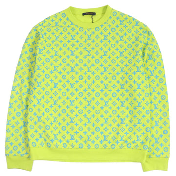 LOUIS VUITTON sweat HOY87W Main: 100% cotton yellow-green mens L Used
