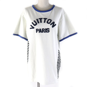 LOUIS VUITTON Short sleeve T-shirt 1ABCFP Main: 100% cotton, Other: 55% polyester, 45% cotton White blue black Vuitton Paris T-shirt Women M Used