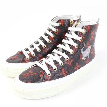 LOUIS VUITTON High cut sneakers Main: Transformed Monogram Canvas Brown type Stellar Line Catgram Women 35 Used