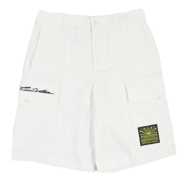 LOUIS VUITTON Shorts 1AFJ79 Main: 100% cotton white Embroidered cotton cargo shorts mens 46 Used