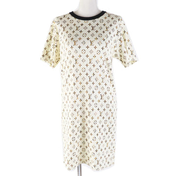 LOUIS VUITTON one piece FOJD85 cotton cream XS