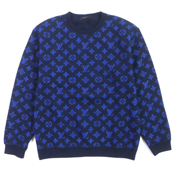 LOUIS VUITTON sweat Main: 43% cotton, Main: 40% acrylic, Main: 17% wool Navy blue mens XL Used