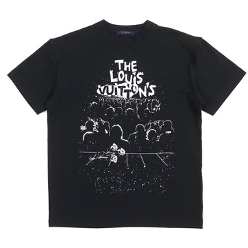 LOUIS VUITTON Short sleeve T-shirt cotton Black White S