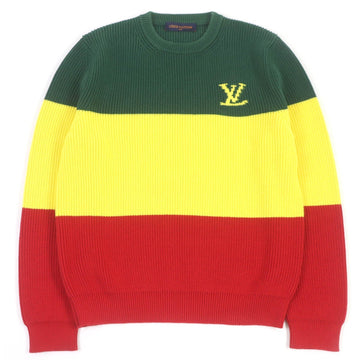 LOUIS VUITTON sweater cotton Raster color Jamaican Striped Pullover M