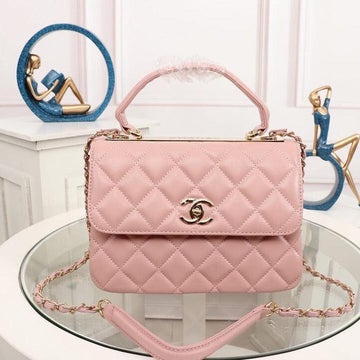 Makersluxe - Flap Bag With Top Handle Pink