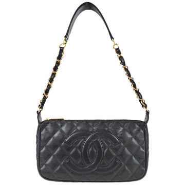 Chanel 2005-2006 Black Caviar Shoulder Bag