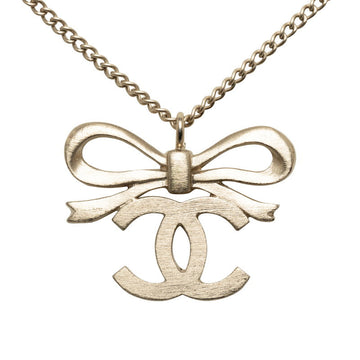 CHANEL Vintage Ribbon Necklace in Silver Ladies