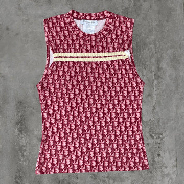 00'S DIOR MONOGRAM TOGGLE TANK TOP - M