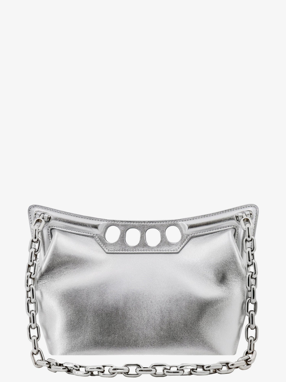 Alexander Mcqueen Woman Alexander Mcqueen Woman Silver Shoulder Bags