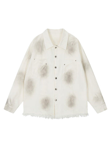 Makersluxe High Street Hip-hop Distressed Printed Shirt
