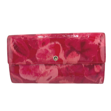 LOUIS VUITTON Long Wallet Purse M90022 enamel Rose Andian Pink Long Wallet Purse Monogram Vernis Portefeuille Sara Women Used