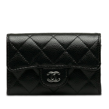 Chanel Matrases Cocomark Classic Card Cards In Black Caviar Skin  Chanel