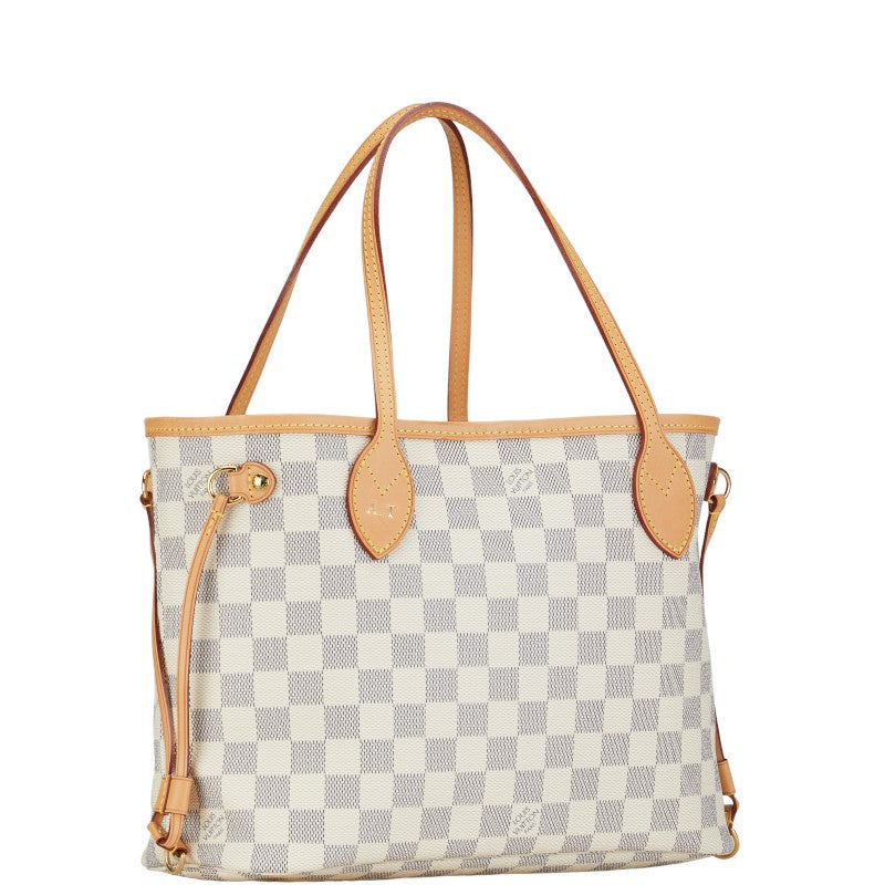Louis Vuitton Damier Azur ark PM Tote Bag N51110 White PVC Leather  Louis Vuitton