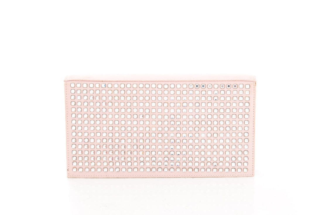 Gucci Vintage Pink Satin and Rhinestone Clutch