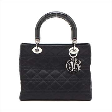 Christian Dior  Dior Lady Satin Handbag Black