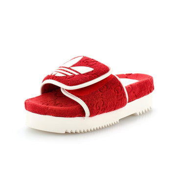 x Adidas Women's Platform Slide Sandals Terry Cloth