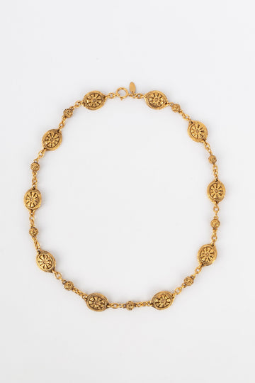 Collier doré Chanel 1980s