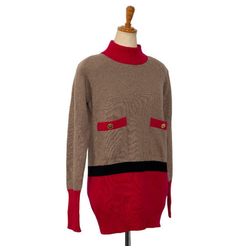 Chanel Cocomark Buttons Violin Sweater Pink Multicolor Casimir Ladies CHANEL