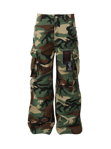 Makersluxe High Street Badge Camouflage Multi-Pocket Pants