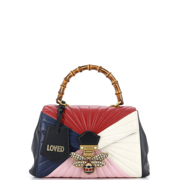 Queen Margaret Top Handle Bag Multicolor Quilted Leather Medium