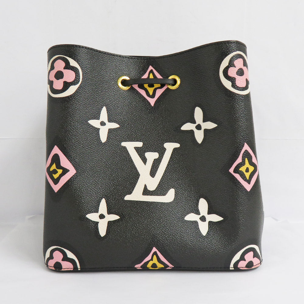 Louis Vuitton Monogram Neonoe MM Bag M45821 Black Wild Heart Shoulder Bag Black Leather