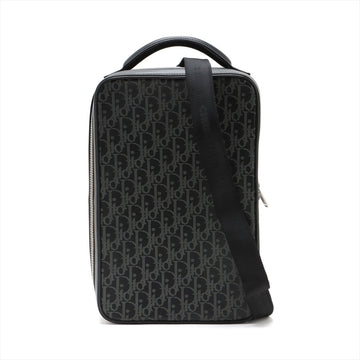 Dior Oblique Galaxy Leather 2WAY Shoulder Bag Black
